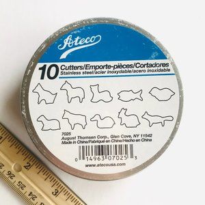 Mini Animal Cookie / Veggies Cutters Set 10 Ateco